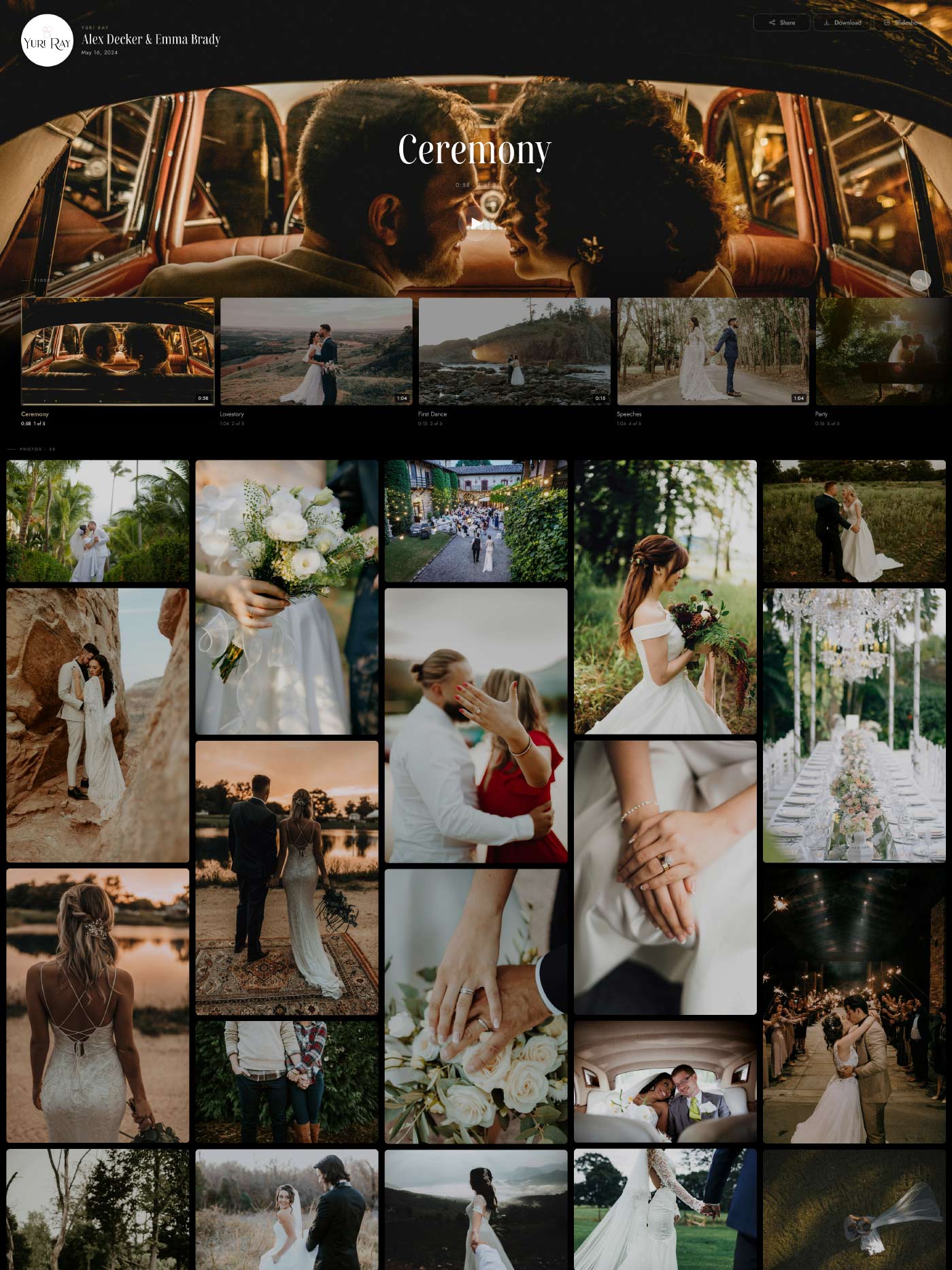 Cinematic layout