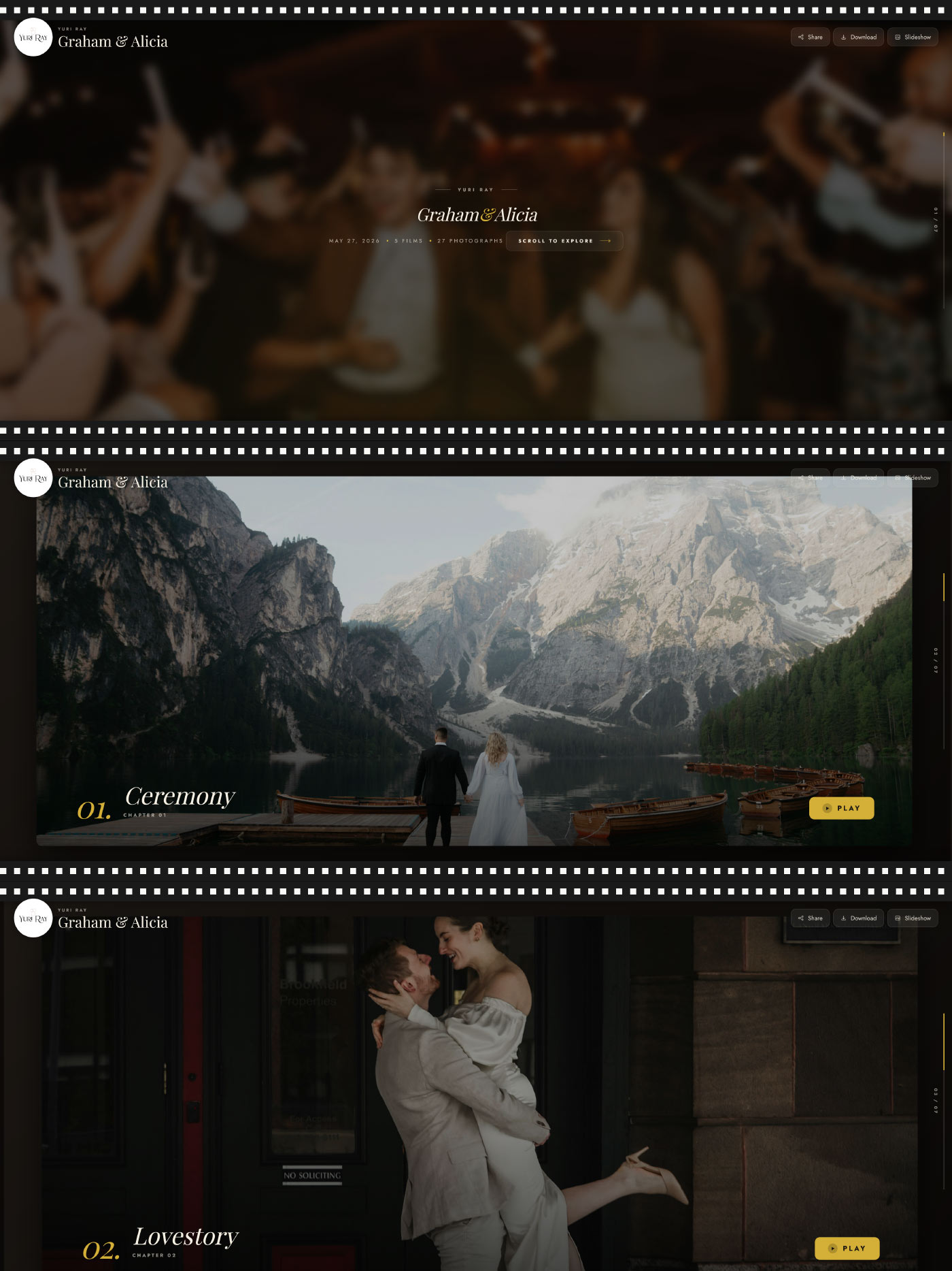 Filmstrip layout